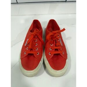Superga 2750 Cotu Classic Orange Canvas‎ Sneakers Womens Size 6.5 EU 37 Low Top